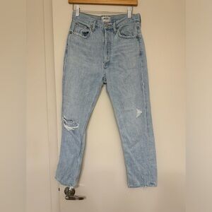 Agolde High Rise Cropped Straight Jeans